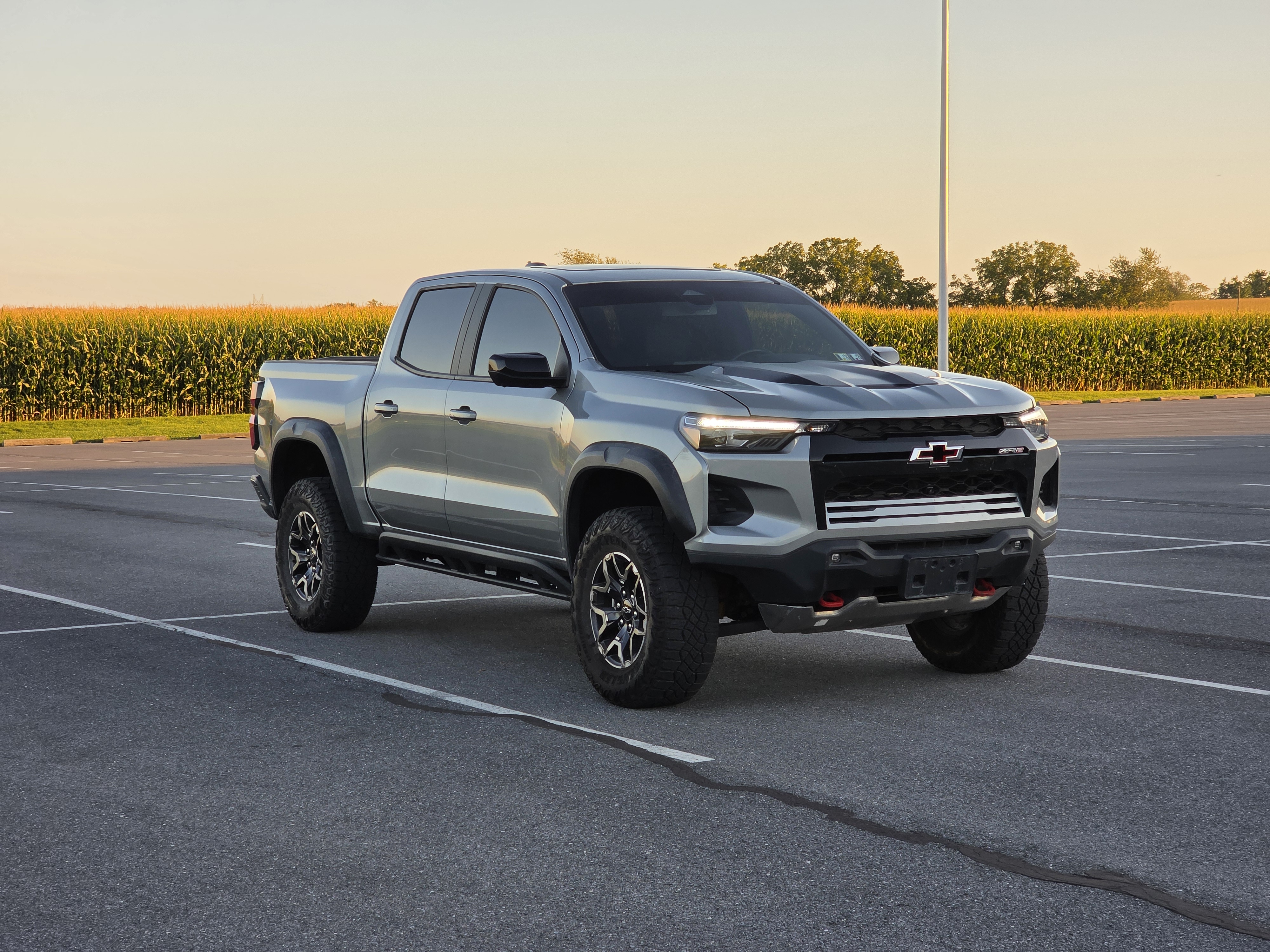 Dark grey truck before restoration