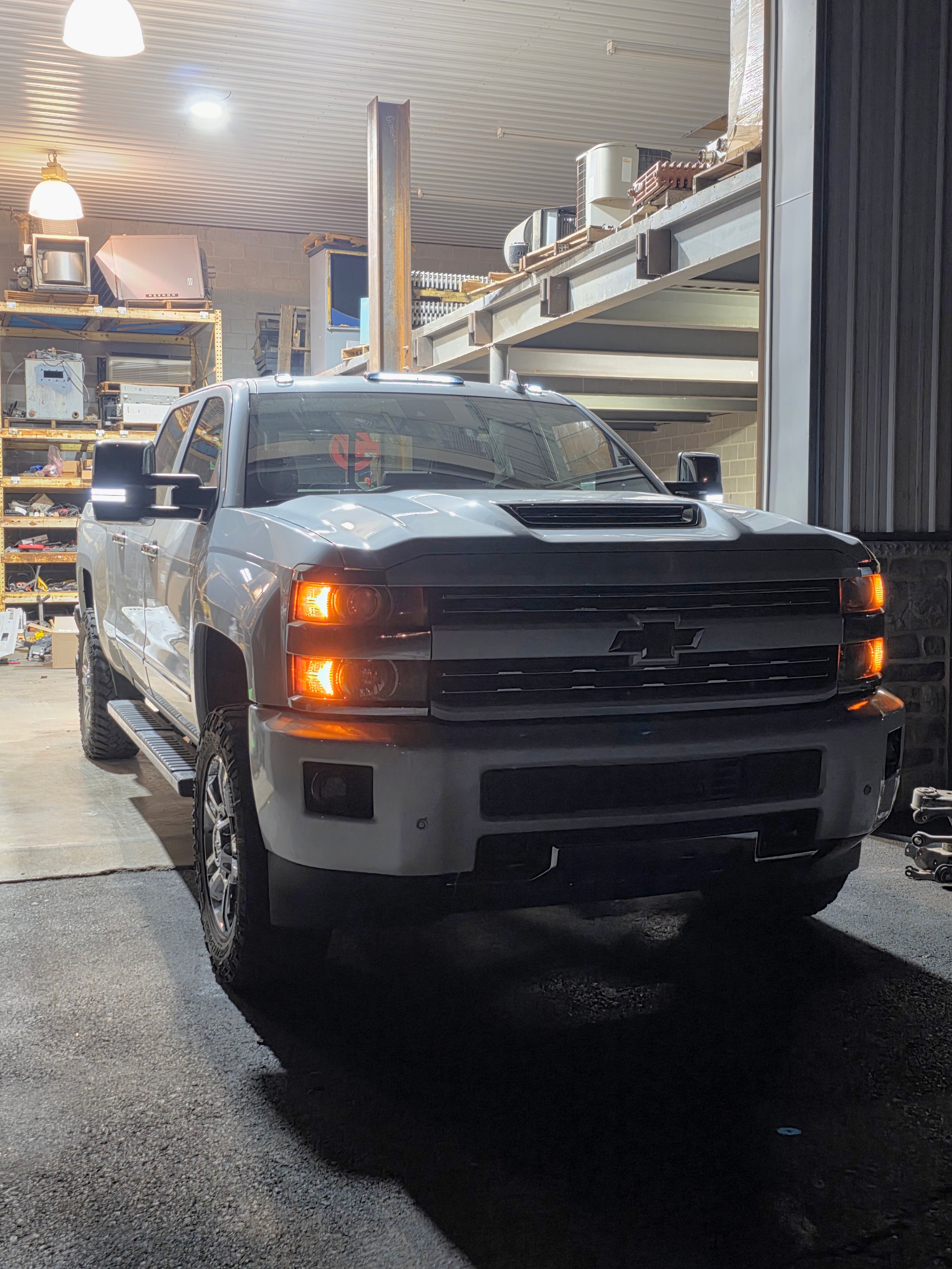 Silver truck before restoration